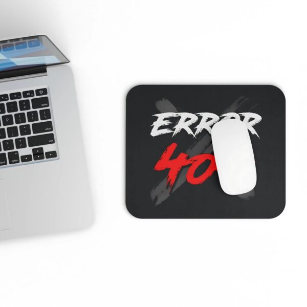 Error 404 Not Found – Bold Glitch Art Mousepad - Image 3